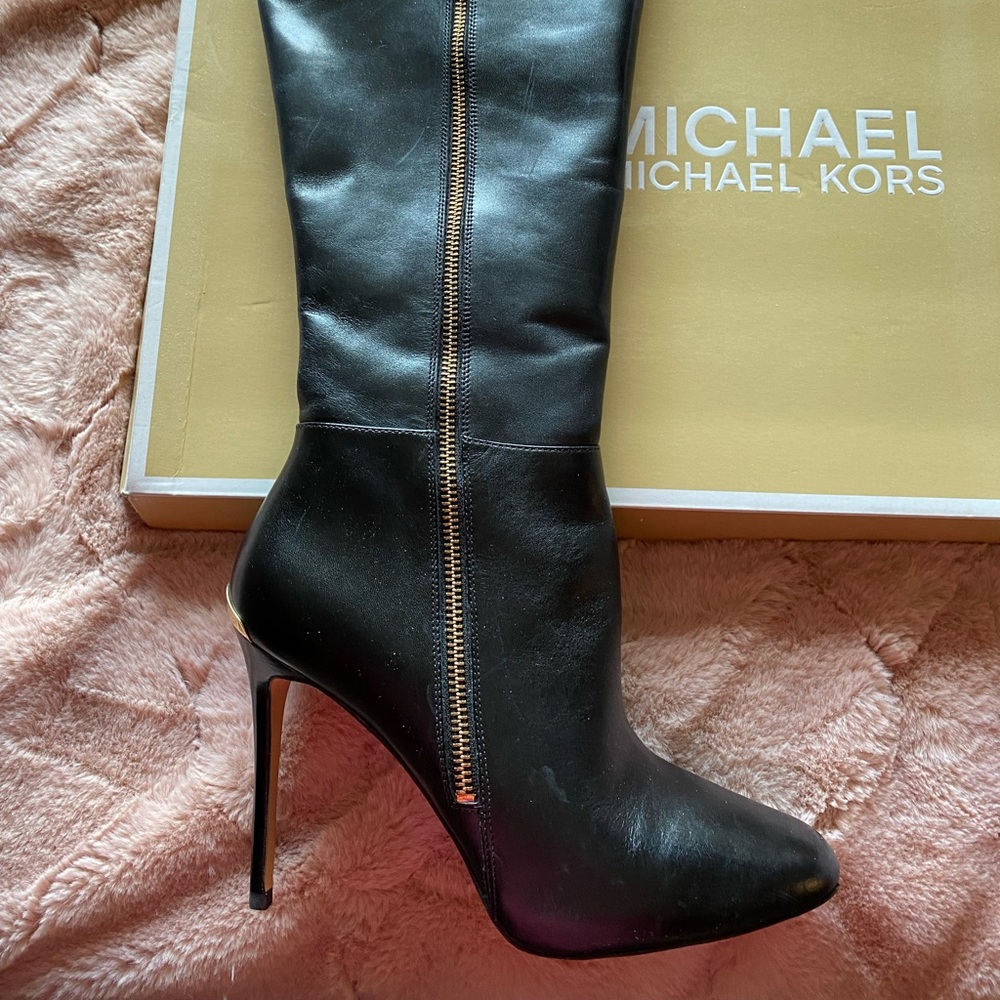Black Leather Boots worn once